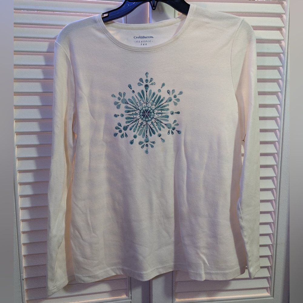 White Snowflake Long Sleeve